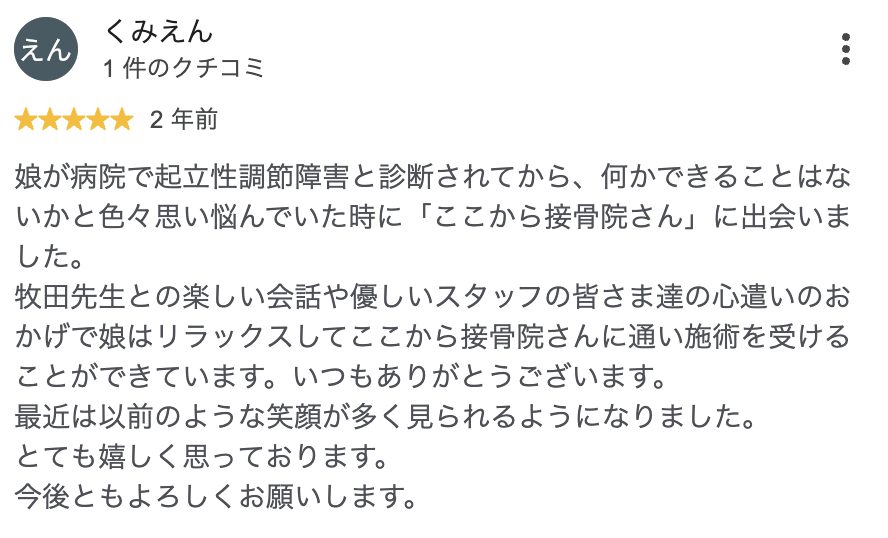Googleクチコミ 5